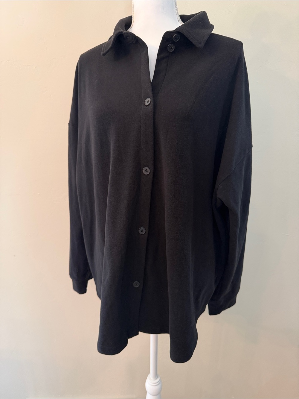 Cuddl Duds Womens 2X Button up Fleece Long Sleeve Shirt
